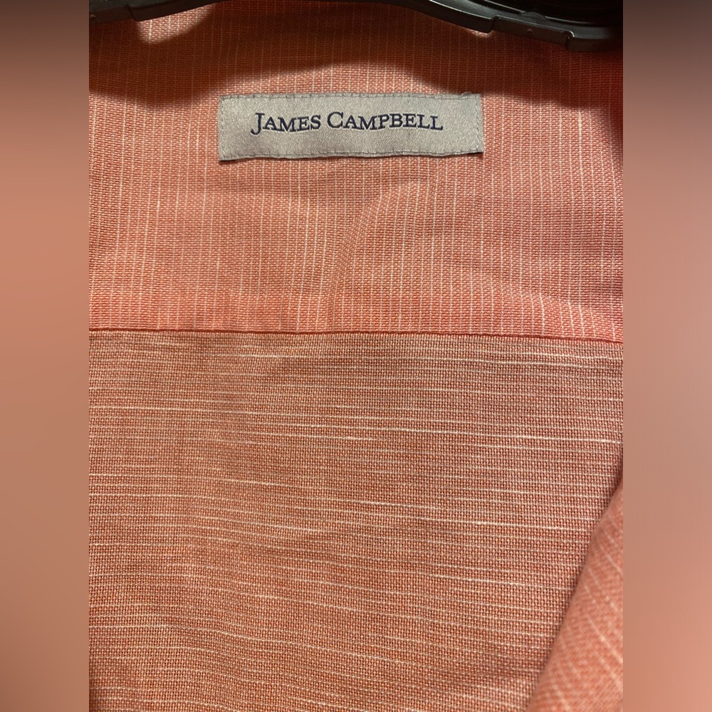 James Campbell Shirt, Size Large, Color-Pink.